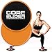 Discos de deslizamiento para fitness, 2 núcleos, deslizadores de doble cara, para suelos de moqueta y madera dura, entrenamiento completo, compacto para viajes o casa (naranja)