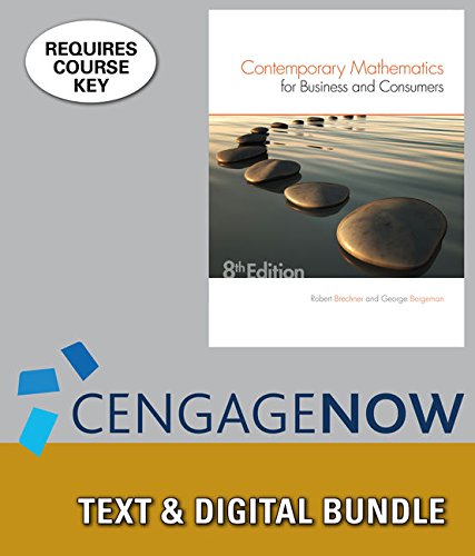 Buy Contemporary Mathematics for Business & Consumers + Cengagenow, 12 ...