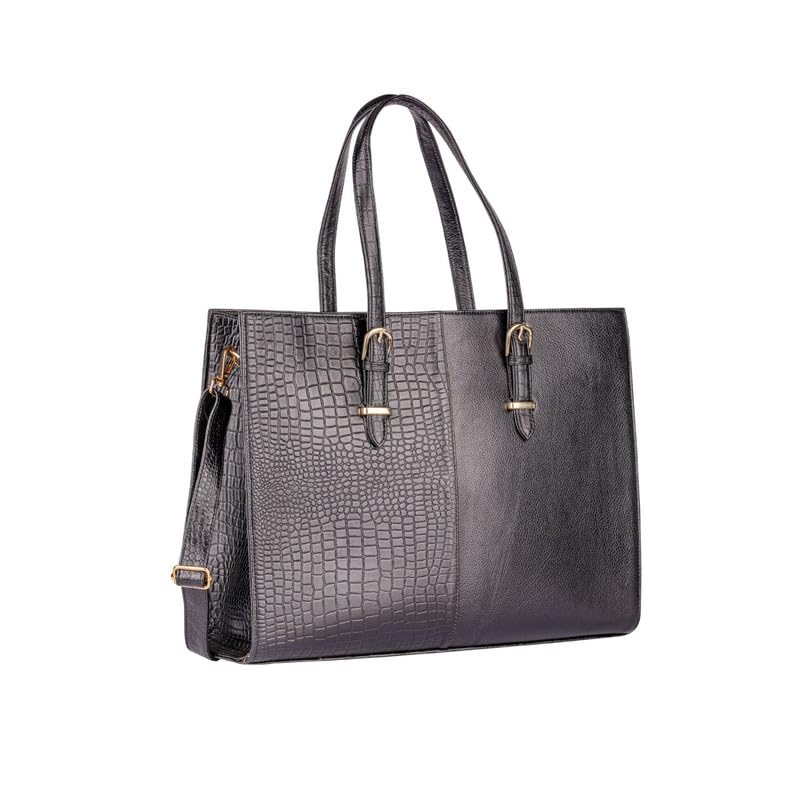 Full Grain Leather Laptop Tote Bag for Women, Handcrafted Leather Office Bag for Women, Bag for 14/15.6/16.1 Inch Laptop-image-34