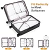 Compression Packing Cubes, Lumesner 8 Set Travel Packing Cubes for Carry on Suitcases, Compression Suitcase Organizers Bag Set & Travel Cubes (8-piece, White) - Image 4