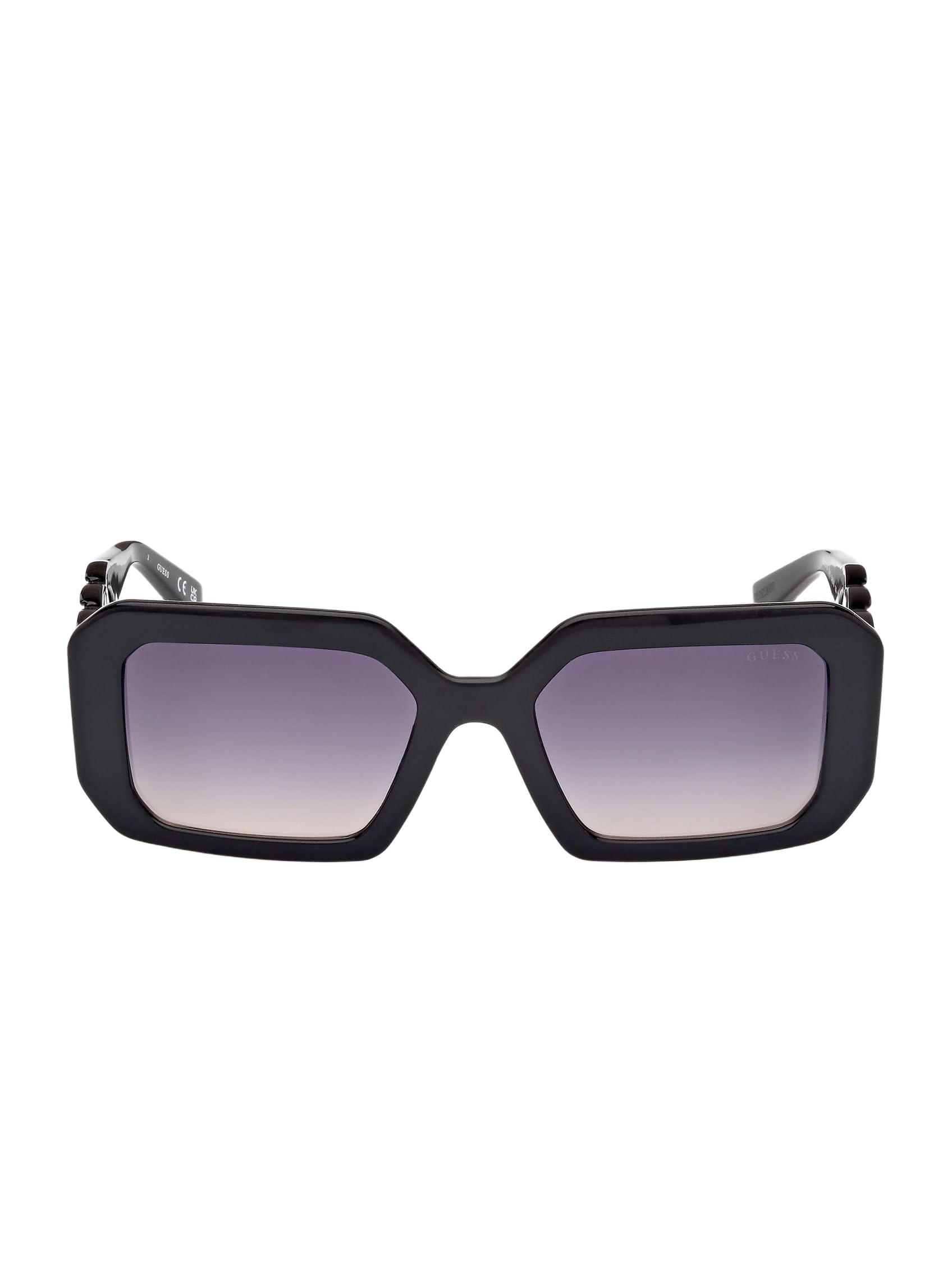 Guess Unisex Black Stylish Sunglasses With Grey Gradient Lenses - Sunglasses - 54 Mm - Accessories