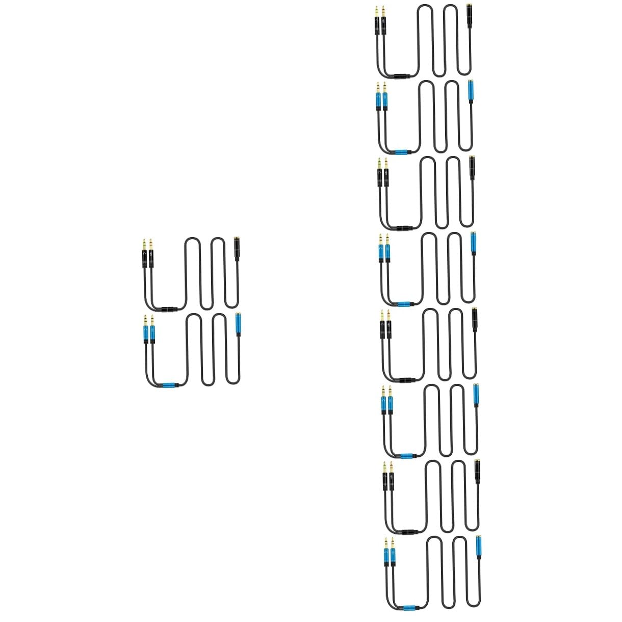 Gatuida 10pezzi Cavo Splitter Audio y Per Microfono e Cuffie Adattatore Pratico Per Computer e Dispositivi Con Doppio Jack Design Compatto e Funzionale Per Videochiamate e Musica Movimento