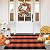 Acerich Fall Door Mat 27.5" x 43", Orange and Black Buffalo Plaid Fall Doormat Washable Fall Halloween Welcome Mat for Front Door, Porch, Entryway Decor