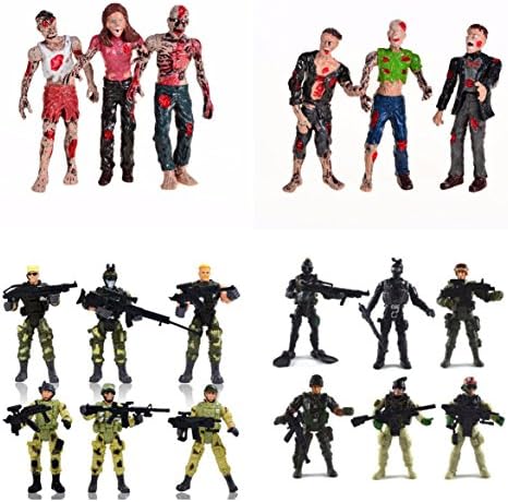 18Pcs Soldier Military Toys Vampires Soldiers SWAT Policemen Models Action Figures