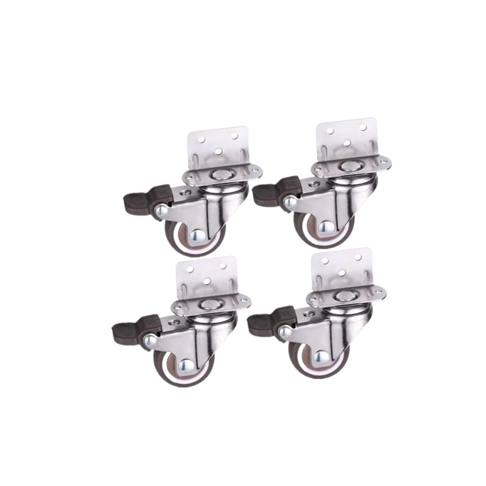 4 Pieces/lot 1.5 inch casters L-Shaped 90 Degree Right Angle Flower Stand self-Quiet Furniture Wheels(B)