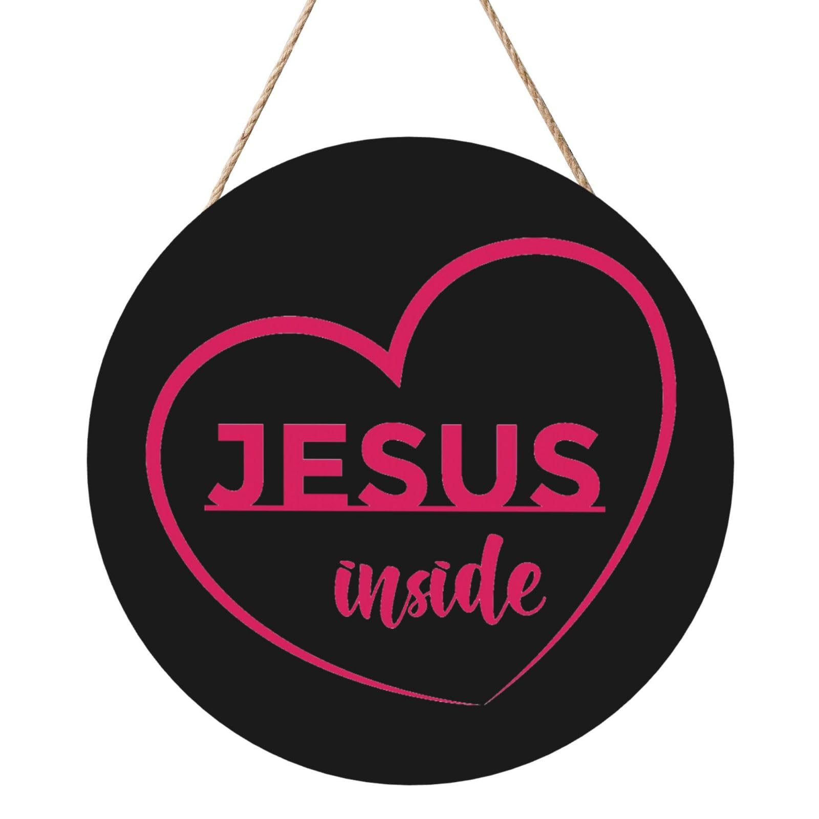Yeshua Jesus Christian Door Signs Plaques Wood Welcome Sign For Front Door Wall Hanging For Home Farmhouse Office Classroom Party Decoration