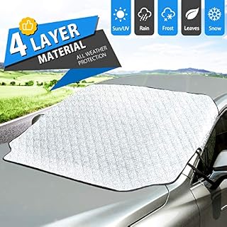 ELUTO Car Windshield Sun Shade Car Sun Cover Magnetic Edge Protection Frost Guard