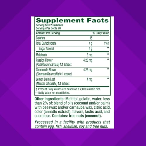 Vitafusion Melatonin Gummies Sugar Free | 3mg Per 2 Gummies | 140 Count - image 4