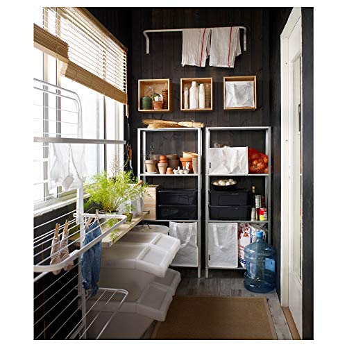 Image of IKEA Alloy Steel Hyllis in /Outdoor Shelving Unit(60X27X140 Cm,23 5 /8 X 10 5 /8 X 55 1 /8 inch),Grey