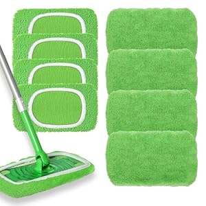 8 Stück Swiffer Bodenwischer, Tücher Wiederverwendbare, Für Nass Und Trockengebrauch, Bodenwischtücher, Bodentücher, Bodentücher Feucht, Bodenwischer, Feuchte Bodentücher Mop-25.5 X11.5cm