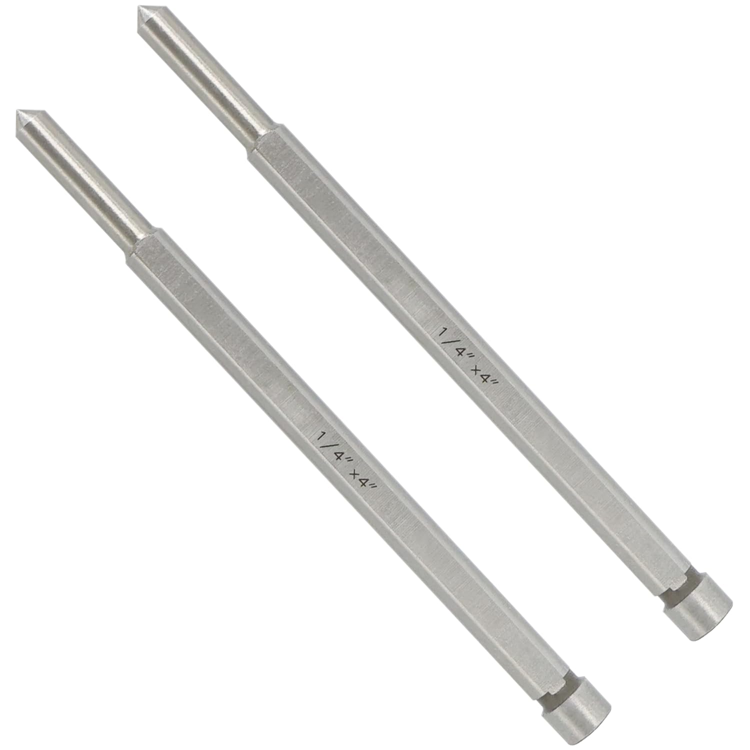 S&F STEAD & FAST Pilot Pin for Annular Cutter 2-Pc, 1/4" x 4", for Mag Drill Bit Cutting with Depth of Cut 2"