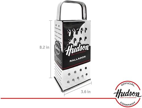 Miniatura 6 de HUDSON - Rallador de 4 caras antideslizante de acero multiusos de 8.3 pulgadas