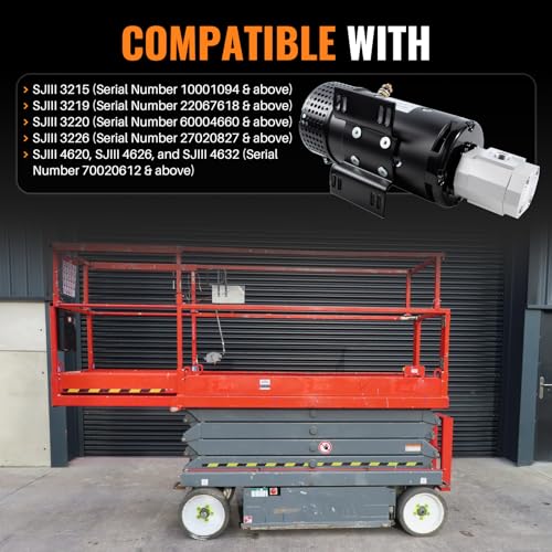 Image of 24 VDC Hydraulic Pump and Motor Assembly 161936 161937 Compatible with Skyjack Electric Scissor Lift SJIII3220 SJIII3226 SJIII4620 SJIII4626 SJIII4632