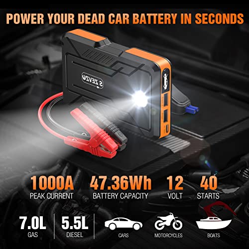 S Zevzo DJS70 Jump Starter 1000A Peak Portable Jump Starter thumb #1