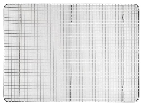 Winco Wire Sheet Pan Grate/Cooling Rack, Chrome Plated, 2/3 Size / 14