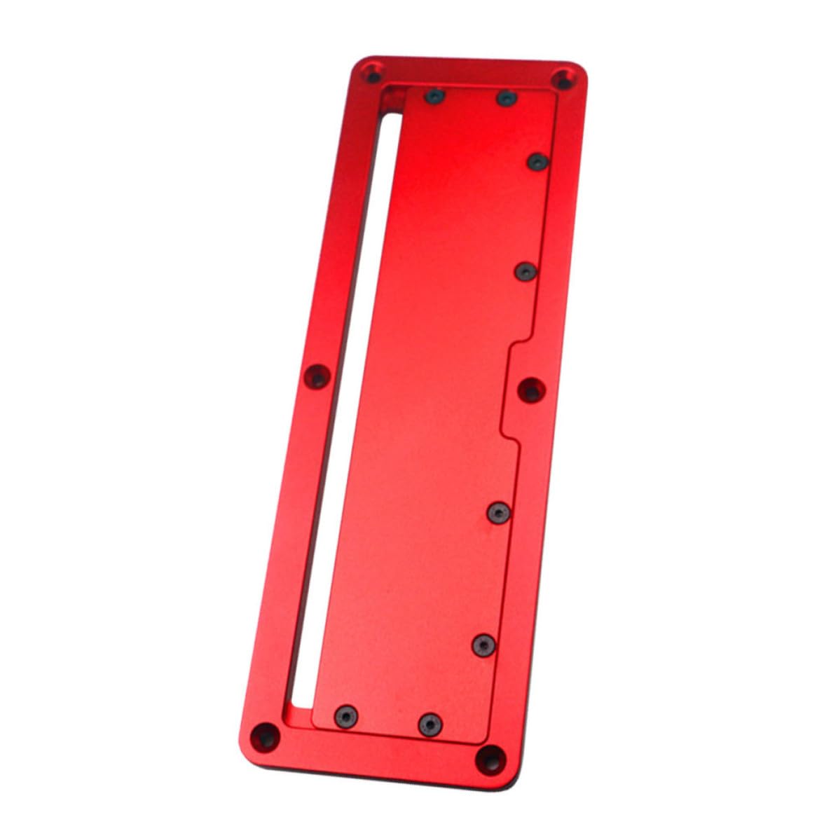 VALICLUD Herramienta Cubierta Roja para Trabajar la Madera Placa Circular de Metal Orificio Conveniente para Mesa de Carpintería para Bricolaje y Corte de Madera