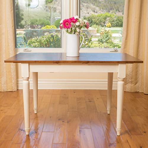 Christopher Knight Home Clearwater Rectangular Solid Top Table, Dark Oak / Antique White #TOP1