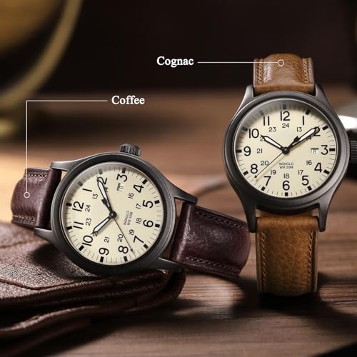 Image of Getalia Italian leather Watch Band Tuscany Natural Vegetable-Tanned Full Grain Genuine Leather,18mm 19mm 20mm 21mm 22mm Quick Release Replacement Watch Straps for Men and Women Thick and Soft