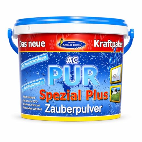 AC-PUR Zauberpulver Spezial Plus 5 kg – Aktiv-Sauerstoff Fleckenentferner für Textilien & Stein, Waschmittelverstärker & Maschinenreiniger, Chlorfrei, Pulver