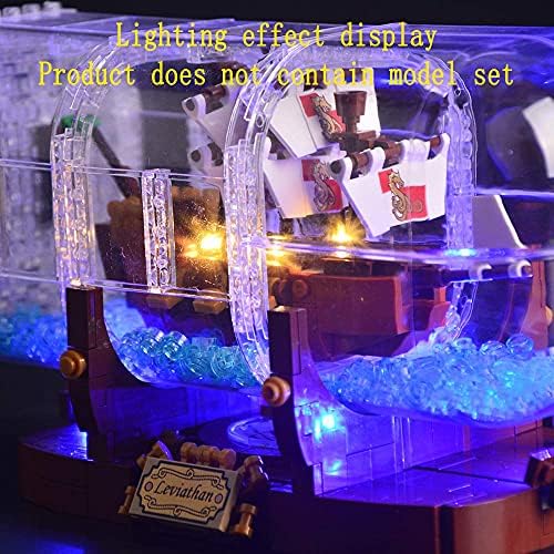 GEAMENT Upgraded Version Bricks Light Kit Compatible with Lego Ship in a Bottle 92177 - for Ideas 21313 Expert Building Model (Lego Set Not Included)