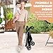 HONEY JOY Lightweight Stroller, Compact Travel Stroller for Airplane, Toddler Fold Pushchair w/Adjustable Canopy & Backrest, Storage Basket, Umbrella Stroller for Infants (Gray)