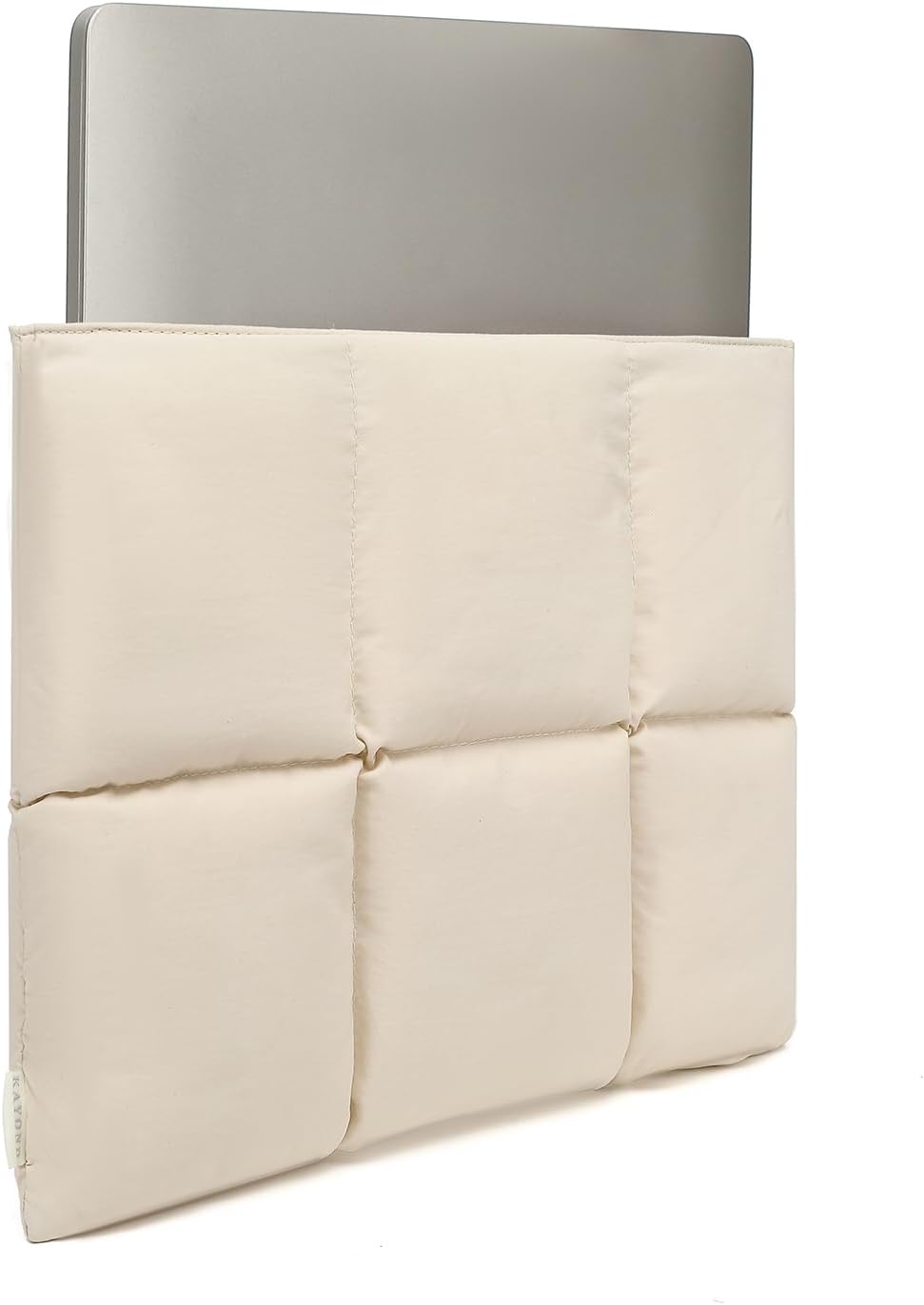 KAYOND Puffy Laptop Sleeve 15inch 16 inch, Pillow Shape Laptop Sleeve, Compatible MacBook Air 15 in M4 2025 & MacBook Pro 16 in M4 2024,Off White - Image 3