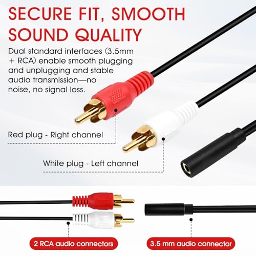 Adaptador Y RCA 2 unidades, 1 macho a 2 hembras miniatura 5