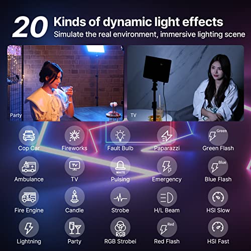 Image of Ulanzi LT003 RGB LED Video Panel Light, 15W Big Panel 2500-9000K 8000mAh