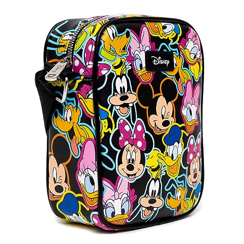 Disney Bag, Crossbody, Disney Sensational Six Expressions Scattered Multi Color, Vegan Leather2