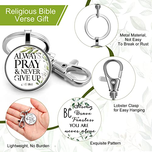 Image of Fumete Christian Keychain Bulk Bible Verse Religious Scripture Quote Inspirational Key Rings Gift for Women Men Church Pastor