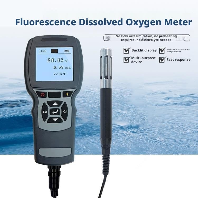 Medidor de oxígeno disuelto portátil óptico fluorescente
