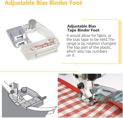 Pies para Máquina de Coser Rolled Hem 3 piezas miniatura 4