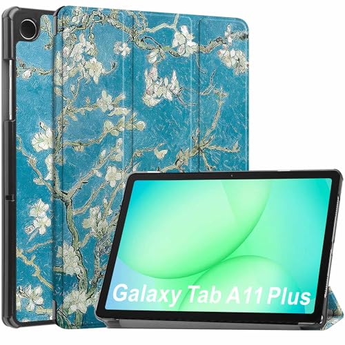 Image of ProElite Case Cover for Samsung Galaxy Tab A11 Plus 11 inch 2025 Case, Slim Trifold Flip case Cover for Samsung Galaxy Tab A11+ 11 inch 2025 Case Tablet [Auto Sleep Wake Feature], Flowers