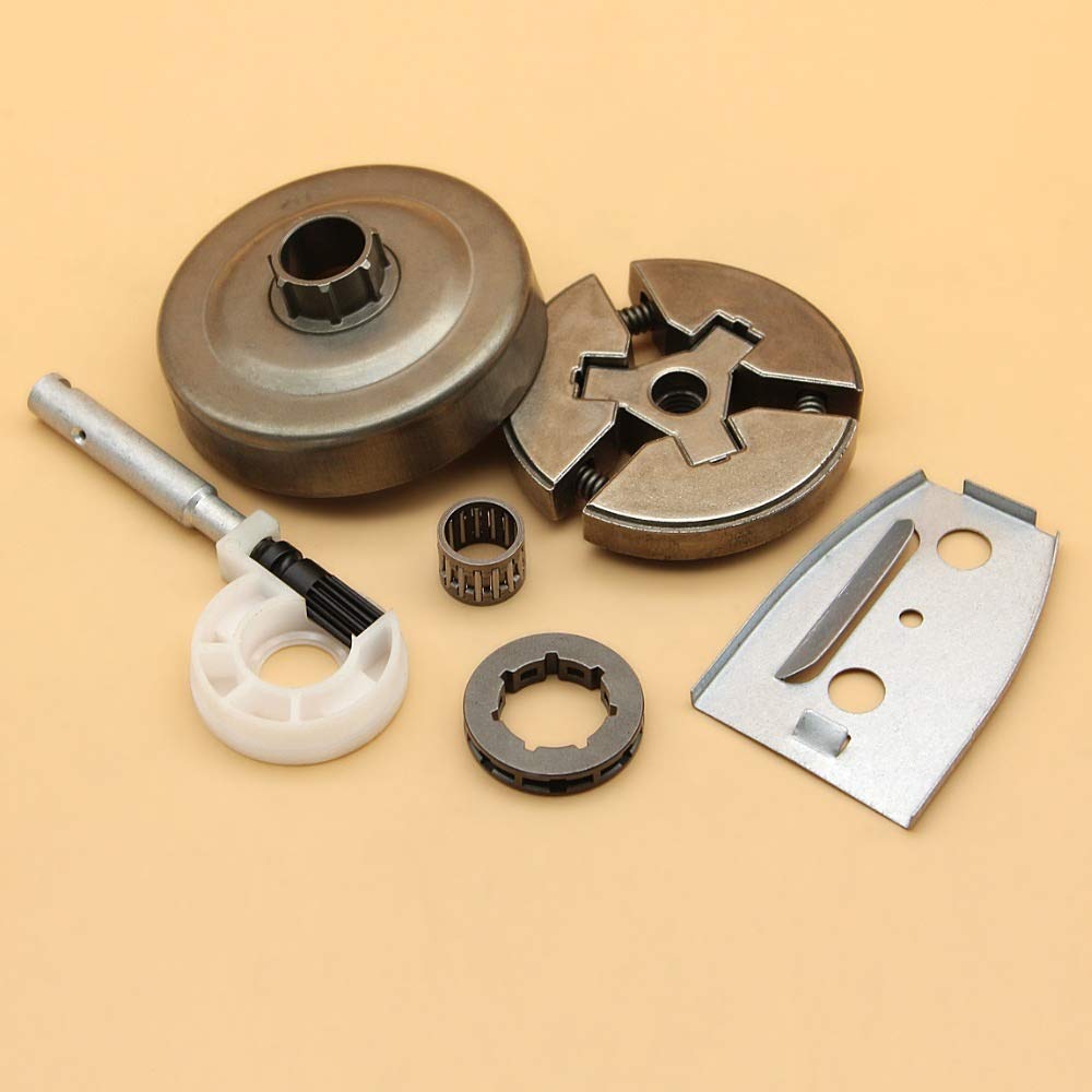 Tiempo Beixi .325-7Teeth Campana de Embrague del Tambor Piñón llanta y Guía de la Bomba de Aceite Plate Bar Compatible con Husqvarna 51 55, 55 Ranchero Motosierra Recambios Nuevo