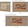 Amazon.com: Black and Tan Outdoor Rug, 2x4.3 Striped Front Door Rug ...