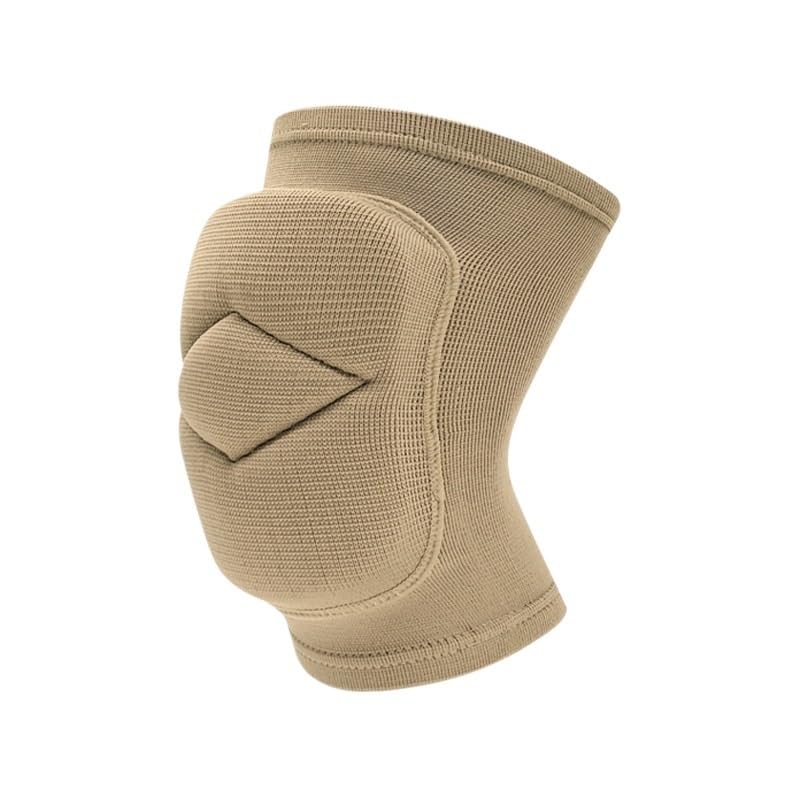 Exercise, protection Sponge Anti-collision Breathable Crawling Sponge Knee Pads Sports Protective Gear for Fitness, cycling, running, playing football(Beige,S/M)