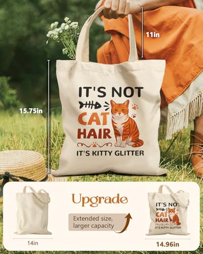 Image of Miss Adola Cute Canvas Tote Bag for Women Girls - Animal Lover Aesthetic Bags with Magnetic Buckle and Zipper Inner Pocket