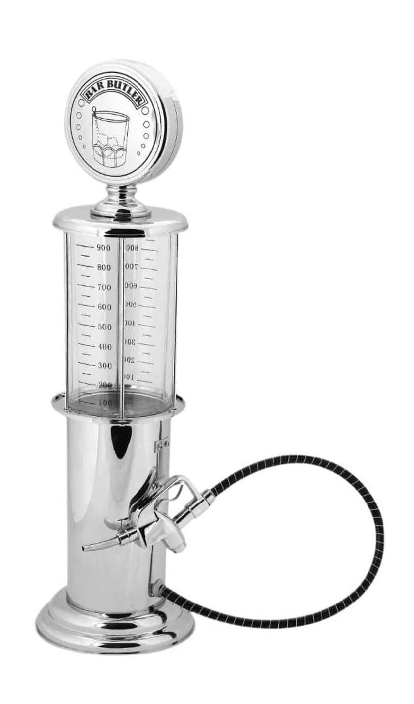 Ice Core Glas-Getränkespender, Bierturm-Spender mit Zapfsäule, silberfarben, 9 x 49 cm