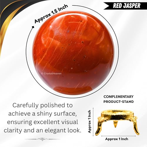 Image of Certified Red Jasper Crystal Ball for Meditation