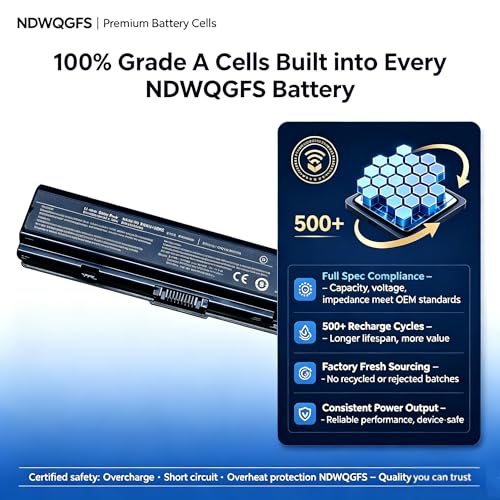 Image of PA3534U-1BRS Laptop Battery Replacement for Toshiba Satellite A200 A210 A300 A350 A355 L300 L200 L505 L555 PA3533U-1BRS PA3533U-1BAS PA3534U-1BAS PA3535U-1BAS