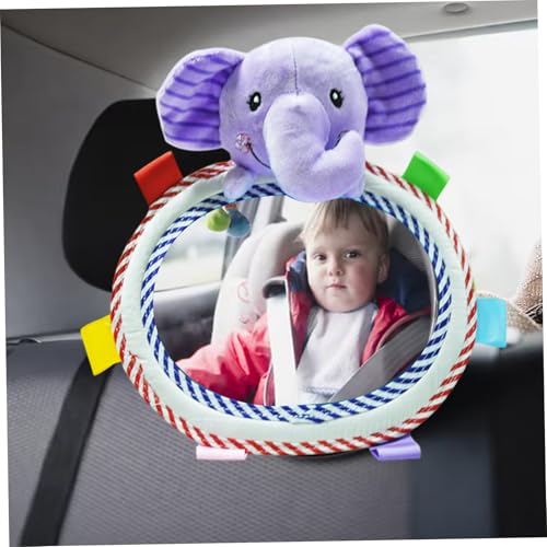 Espejo de coche para bebé anticaídas para cuna y desarrollo visual temprano 8