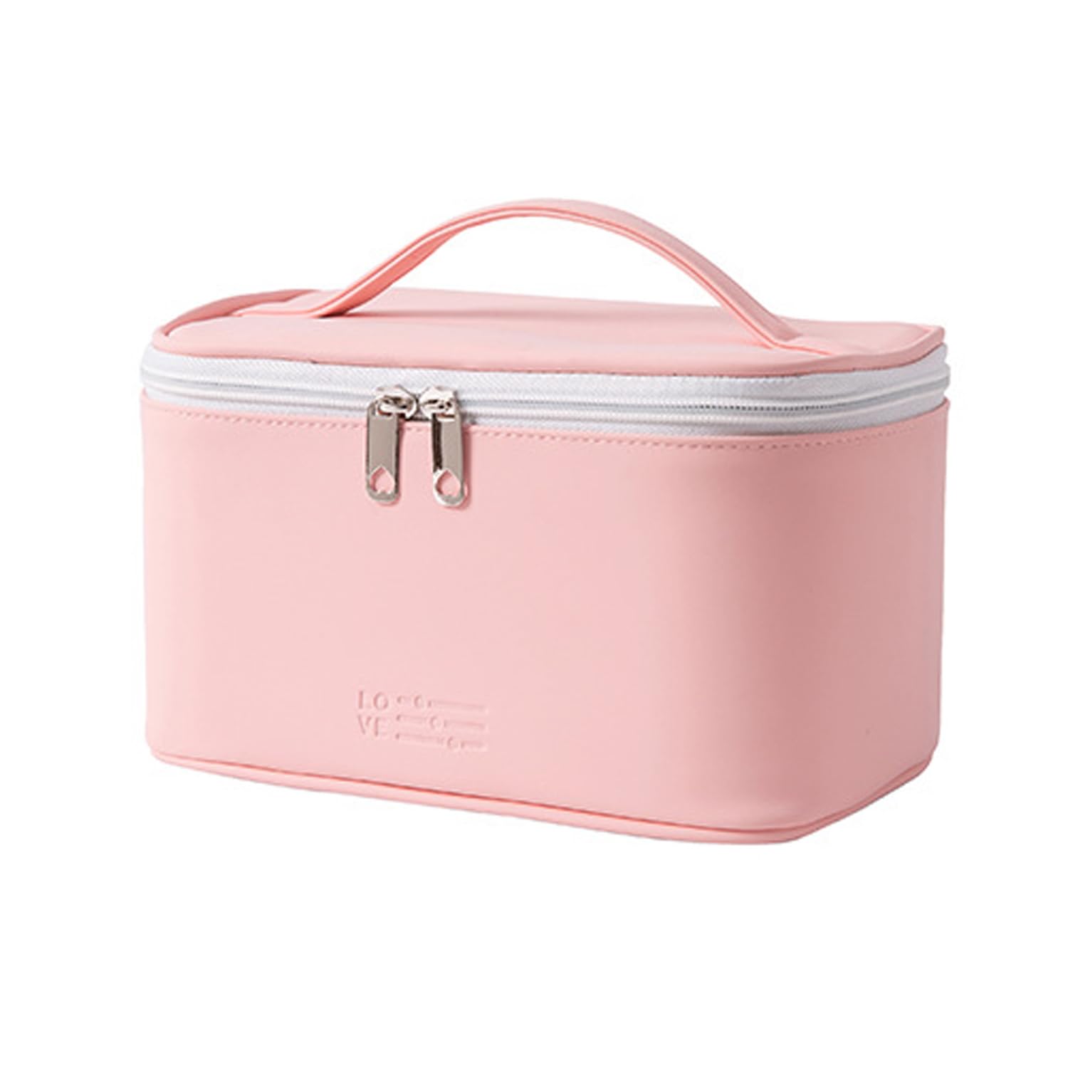 cortina - makeup bag for women for travel - cosmetics organizer kit - makeup bag portable toiletries cosmetics waterproof makeup case, large, pink