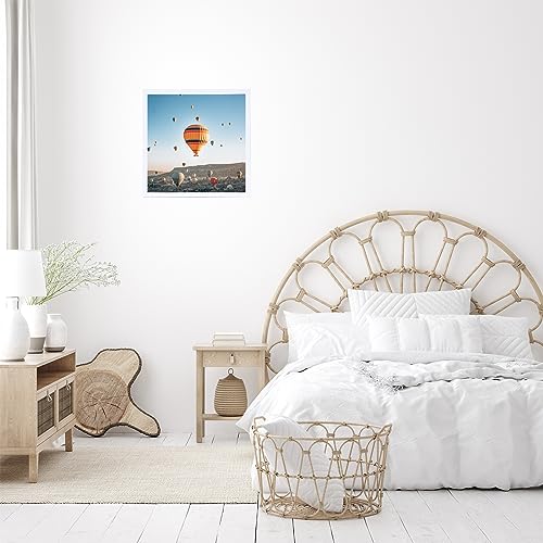 Image of JCJMY 12x12 inch Picture Frame, Horizontal and Vertical Formats for Wall Hanging, 12 x 12 Wall Gallery Poster Photo Frame with Shatter Resistant Plexiglass, White