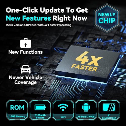 LAUNCH OBD2 Scanner CRP123X Elite, 2025 Lifetime Free WiFi Update scan Tool, FCA SGW, SAS Calibration/Throttle/Brake/BMS/D-P-F/Oil Reset/ABS bleeding, Multi Systems Car Scanner, Battery Test, Auto VIN