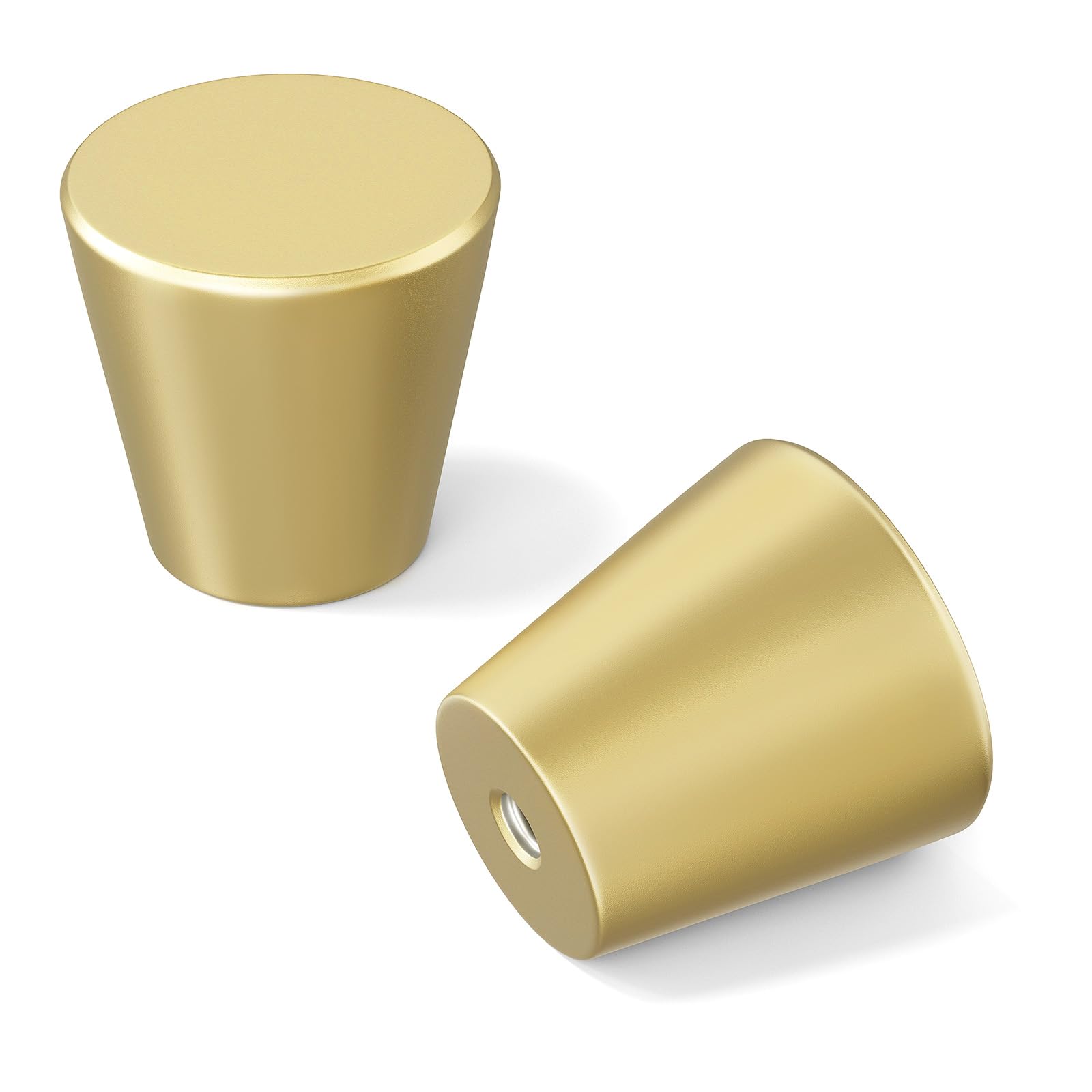 homdiy 10 Pack Brass Cabinet Knobs Gold Knobs for Dresser - Gold Drawer Knobs for Kitchen Cabinets MO745GD