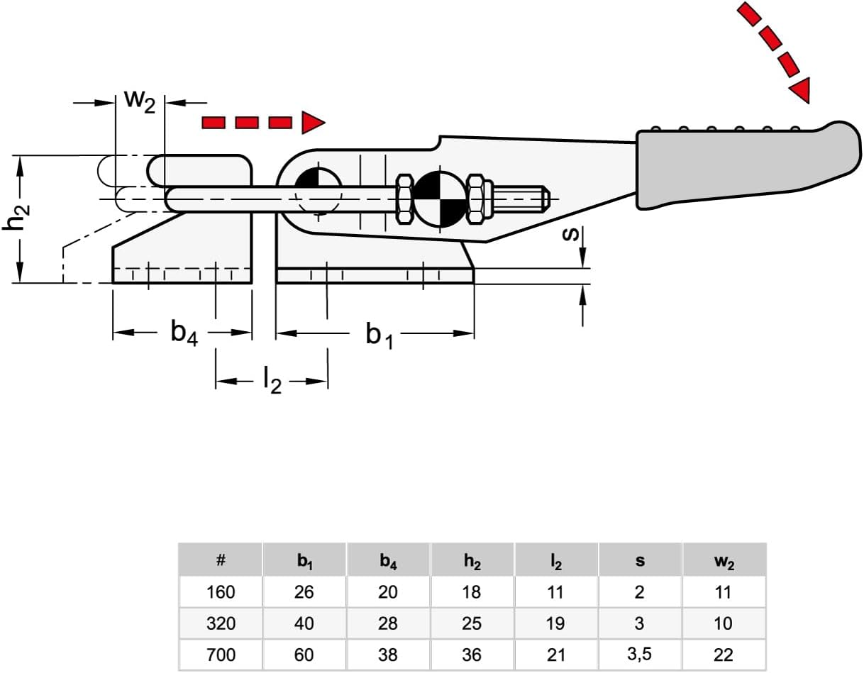 Ganter Standard Elements Locking Release Tension, 1 Stück, verzinkt, Blue, Passivated, GN 851 320 – T2