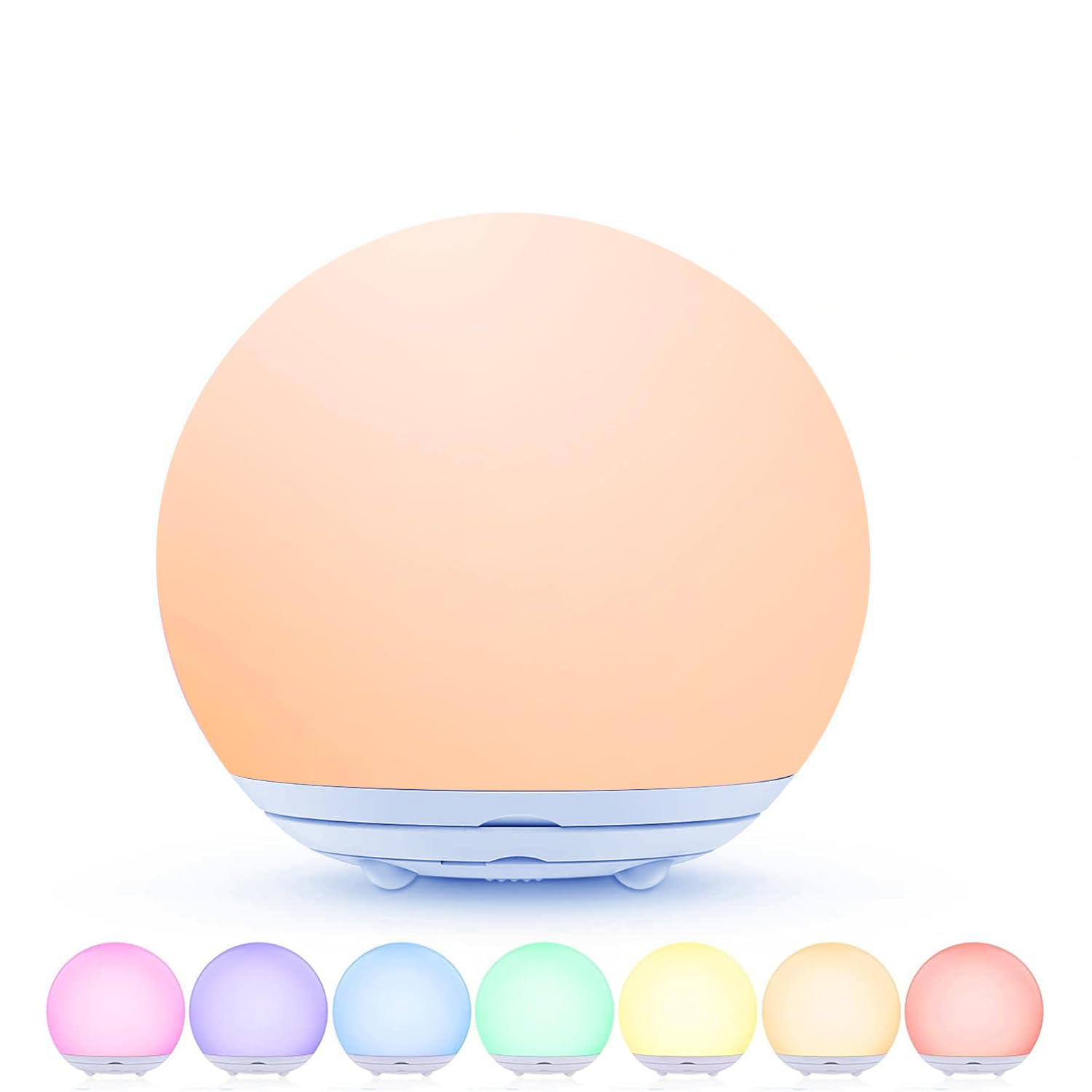 Nachtlicht für Kinder, USB-wiederaufladbare LED-Nachtlichter, Tischlampe mit dimmbarem, warmem Licht, 7 Farben, Touch-Steuerung, 0,5/1 Stunde Timer für Kinderzimmer, Baby, Schlafzimmer und