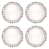 Harvey & Mason Set Of 4 Dinner Plates Joy Range Porcelain Festive Christmas Dinner Setting Decor Party