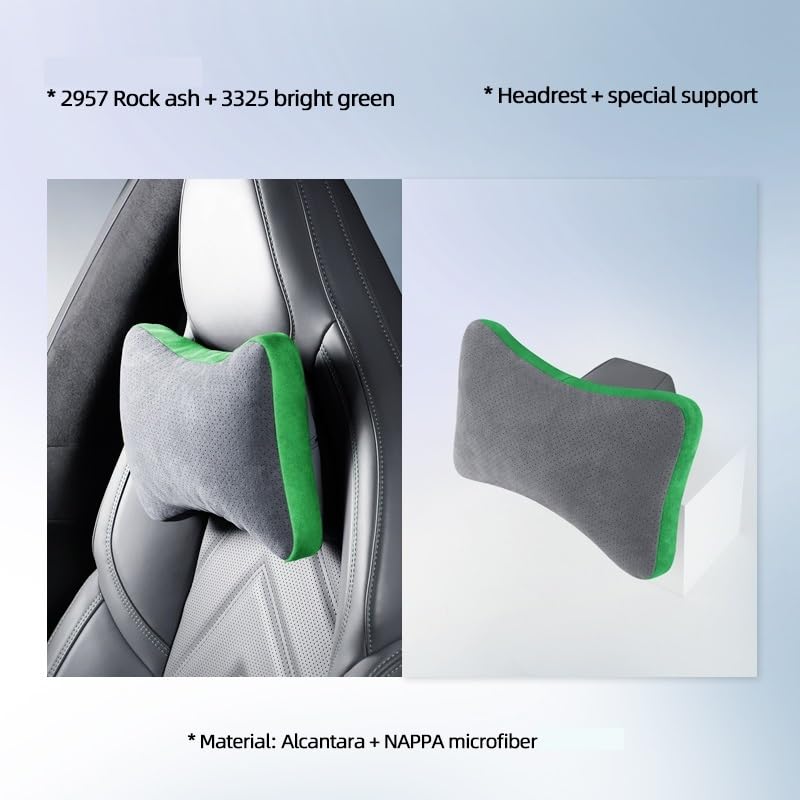 Car Seat Headrest Do ZEEKR 001 2021 2022 2023 2024 2025 Zamszowy Zagłówek Ukryty Układ Kolory Modyfikacja Wnętrza Samochodu poduszka do jazdy(Alcantara 2957 3325)