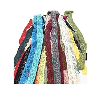 2Yards 20cm Width Multi Scalloped Stretch Elastic Lace Trim For DIY Bra Clothing